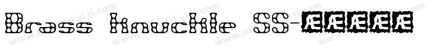 Brass knuckle SS字体转换